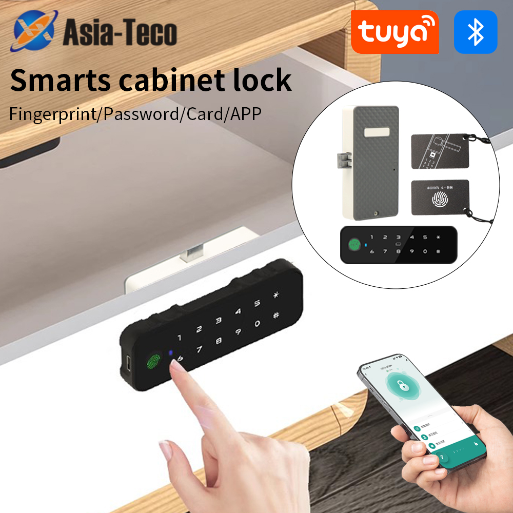 Furniture Hardware Manufacturers - Tuya Bluetooth Smart Wood Cabinet Fingerprint