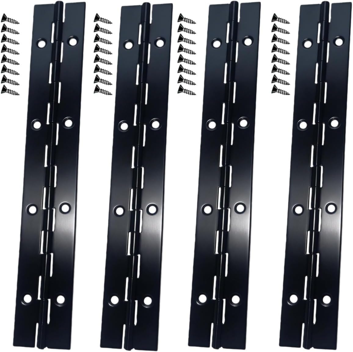 Piano Hinge Continuous - 6in-20in Black Piano Hinges Heavy Duty