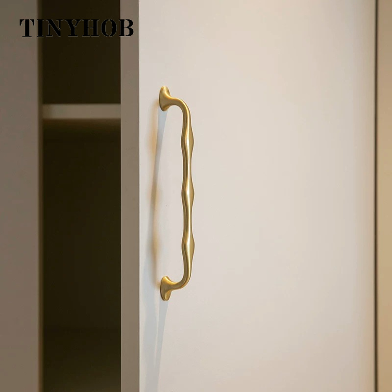 Furniture Hardware Gold - TINYHOB Matte Gold Solid Brass Drawer