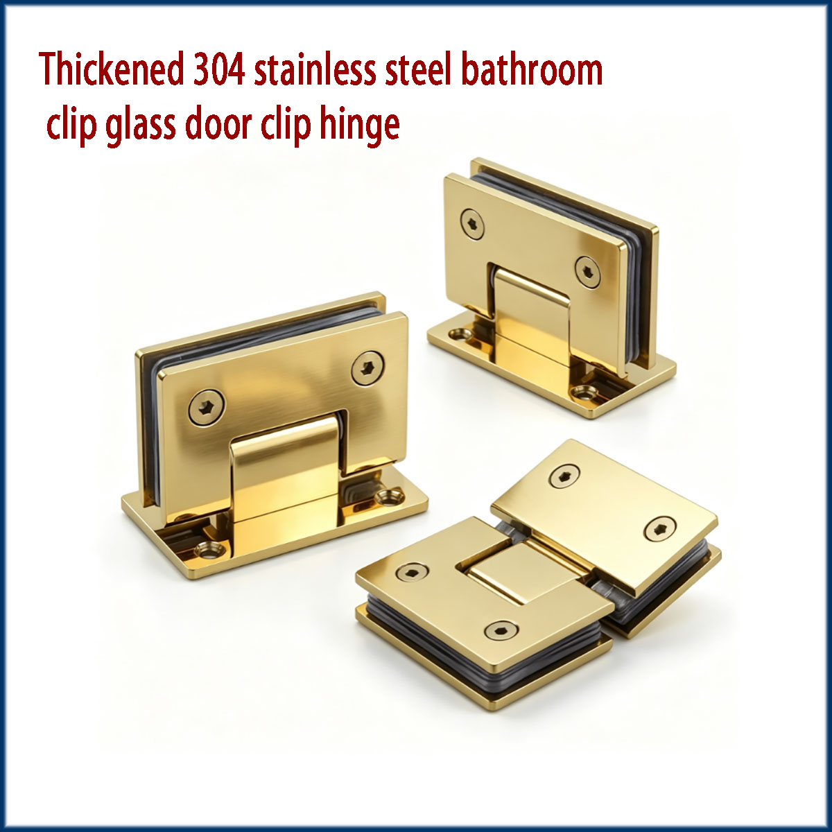 Furniture Hardware Gold - 304 Stainless Steel Diamond Shower Glass