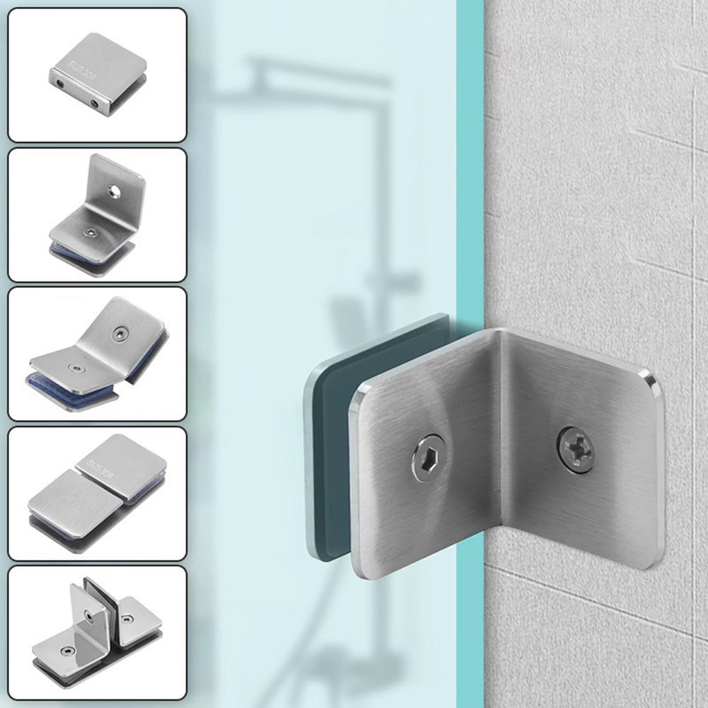 Corner Bracket Angle - Stainless Steel 90° Glass Fixing Clips