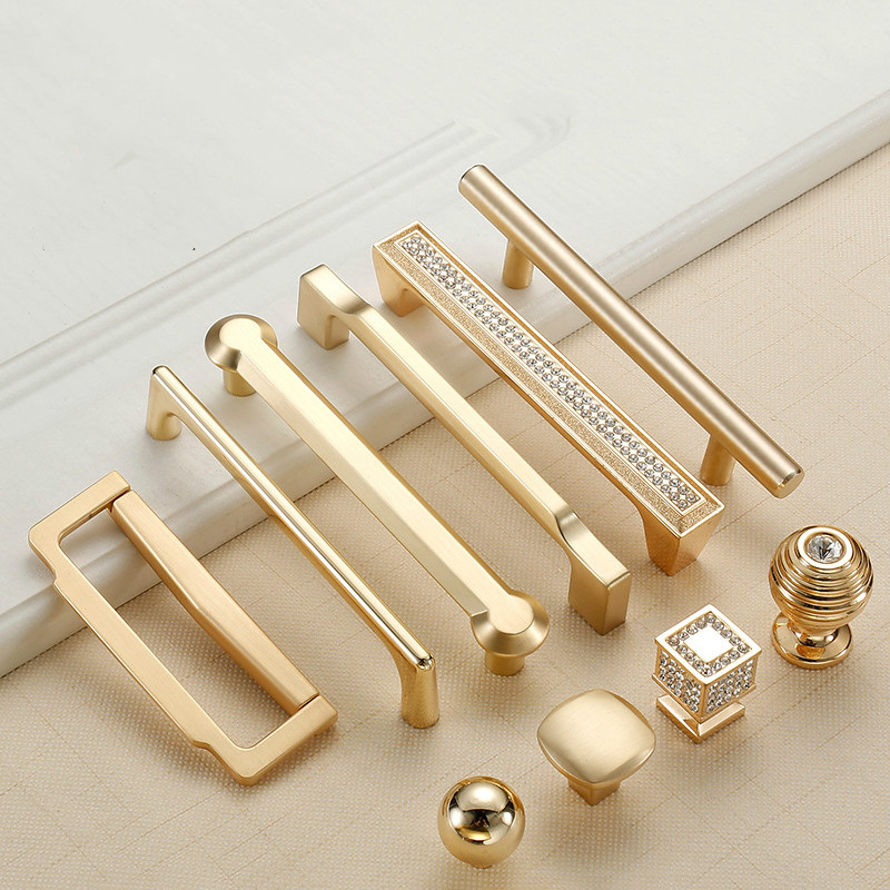 Furniture Hardware Gold - Zinc Alloy Pearl Gold Cabinet Knobs