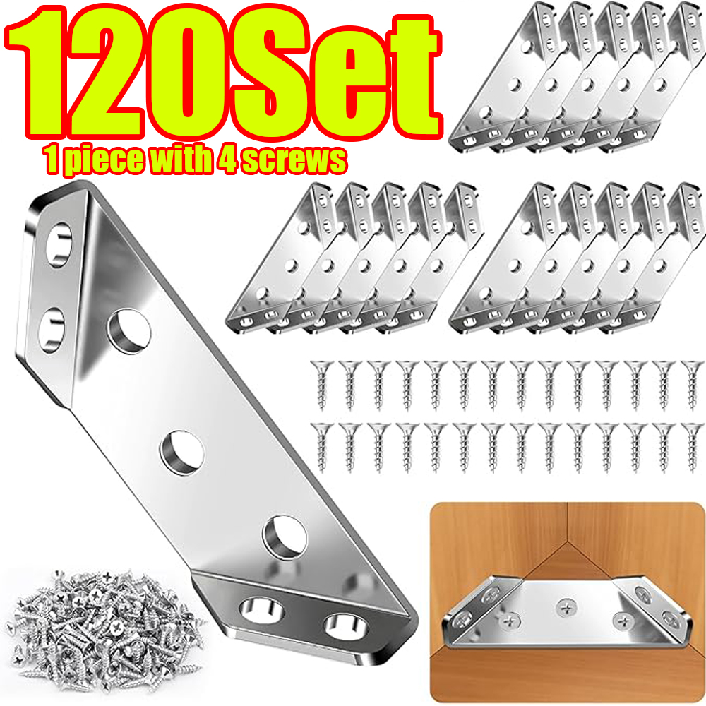 1-120Set Furniture Corner Conn - Furniture Hardware Screws recension och pris