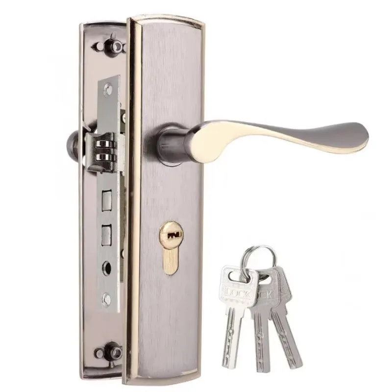 Gold Door Handle Lock Silent H - Furniture Hardware Gold recension och pris