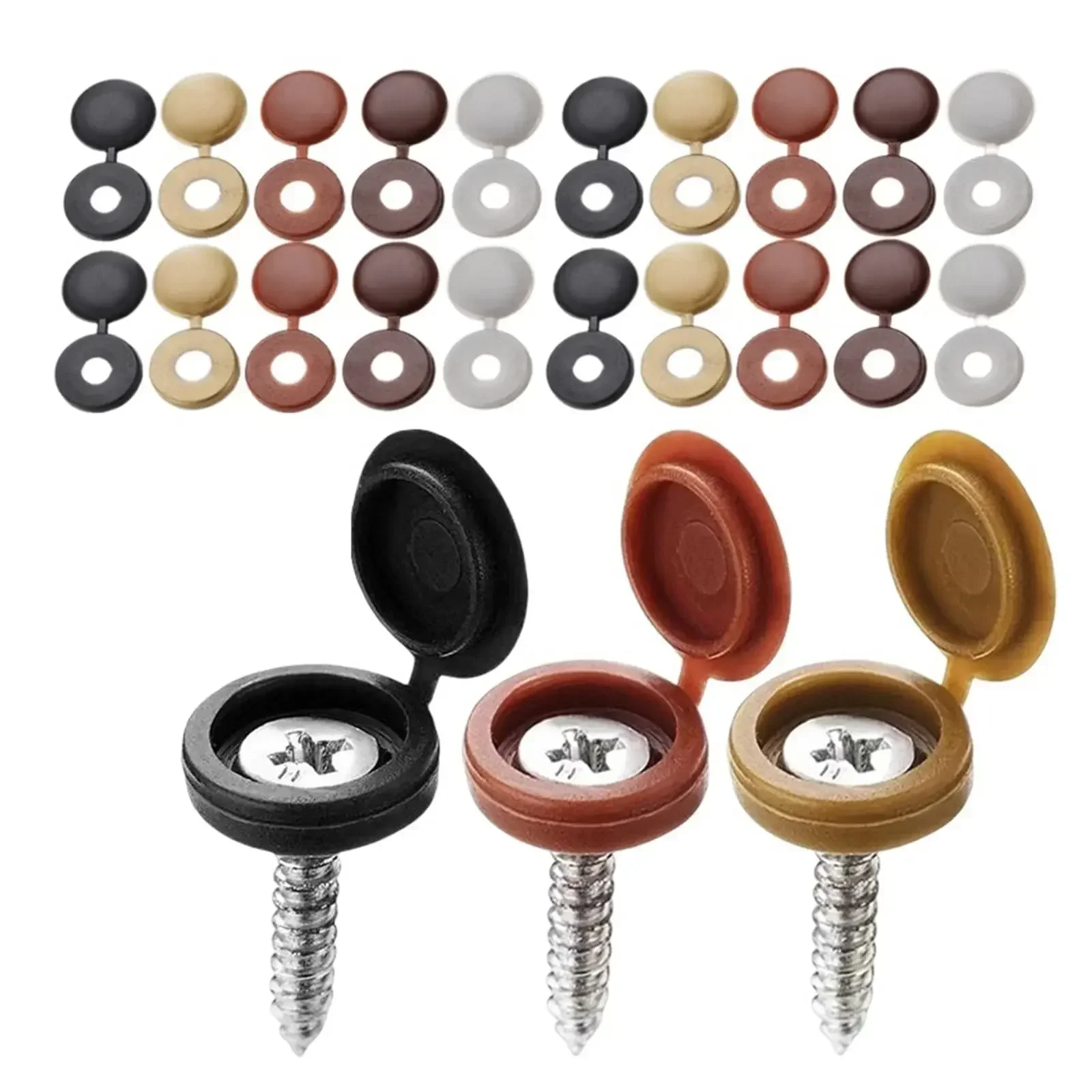 Hinged Plastic Screw Cap Cover - Furniture Hardware Screws recension och pris