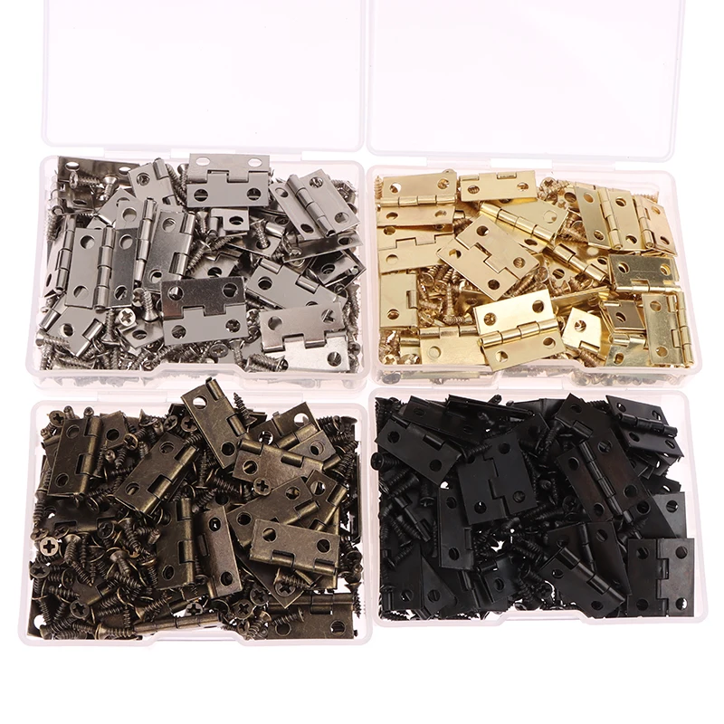 50pcs/box Hinges + 200 Screws  - Furniture Hardware Gold recension och pris