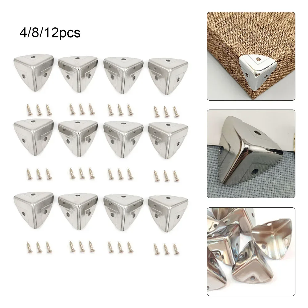 4/8/12pc Metal Box Corner Prot - Corner Bracket Angle recension och pris