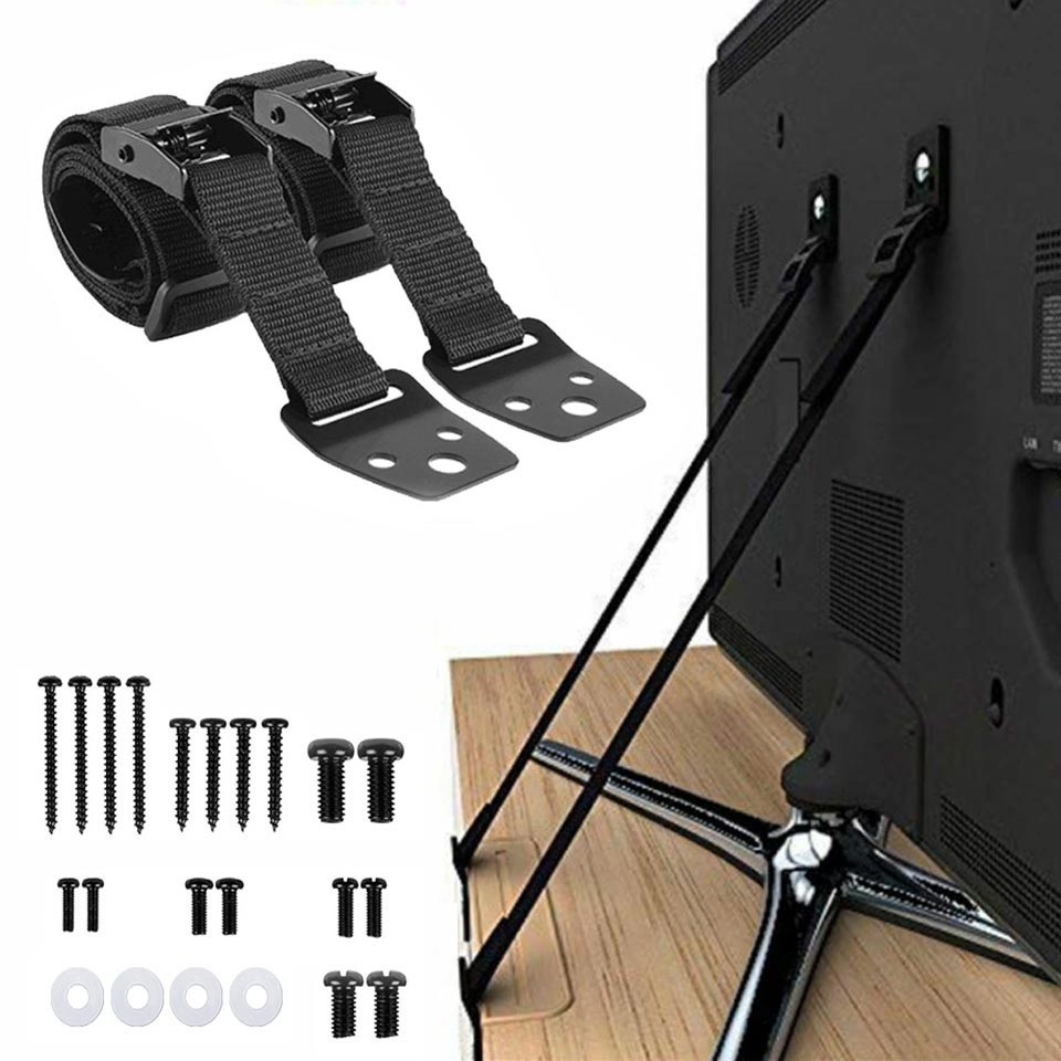 2 Pack Adjustable TV Safety St - Furniture Hardware Manufacturers recension och pris