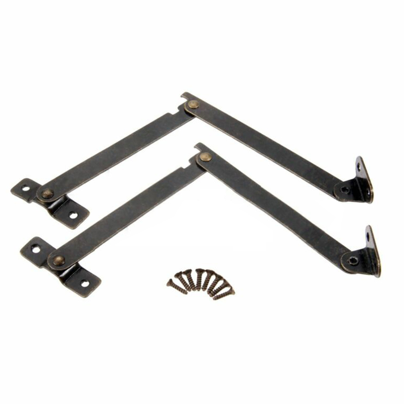 2PC Antique Bronze Lid Support - Furniture Hardware Screws recension och pris