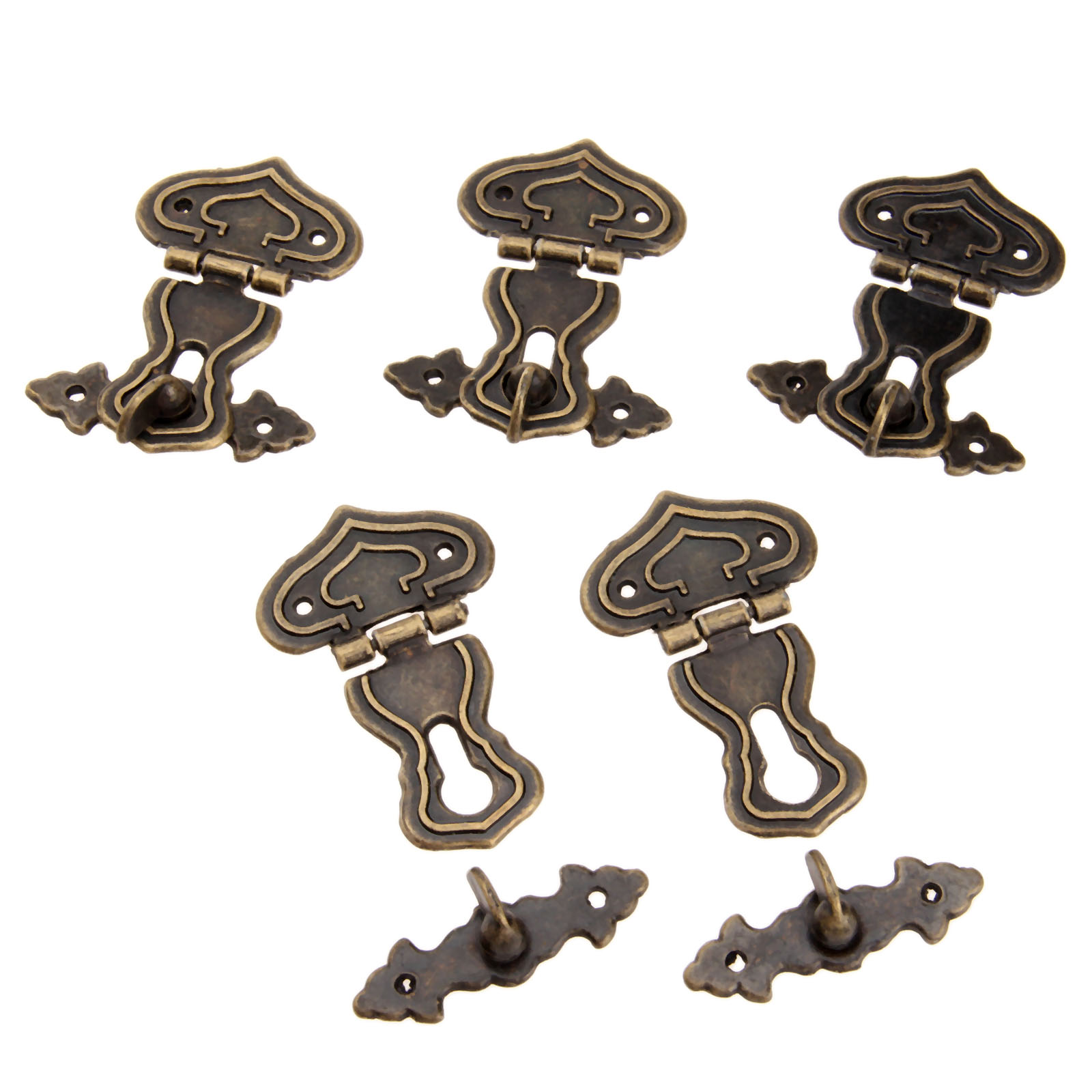 5Pcs 63x47mm Antique Metal Loc - Furniture Hardware Screws recension och pris