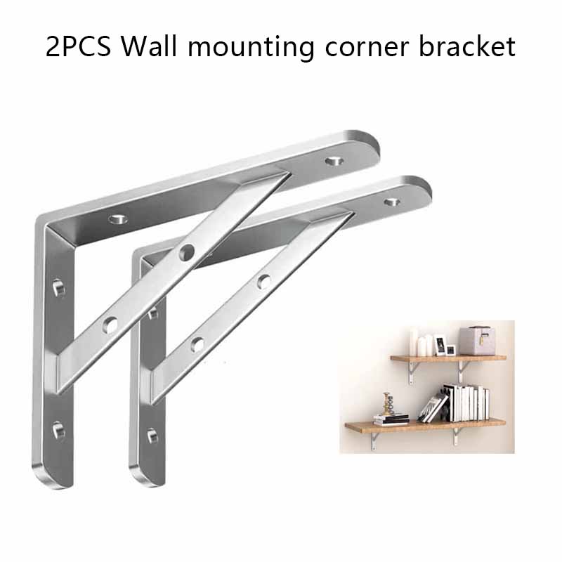 2PCS Stainless Steel Triangle  - Corner Bracket Angle recension och pris