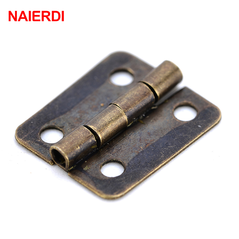 50PCS NAIERDI Antique Hinge Mi - Furniture Hardware Gold recension och pris