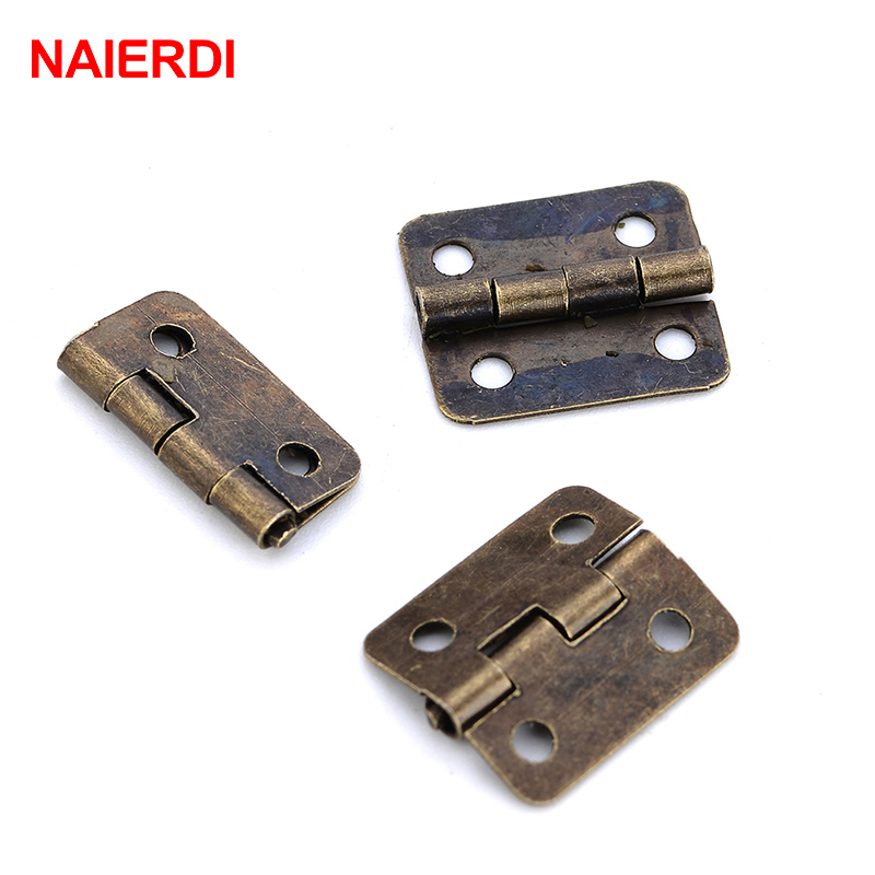 50PCS NAIERDI Antique Hinge Mi - Furniture Hardware Gold recension och pris