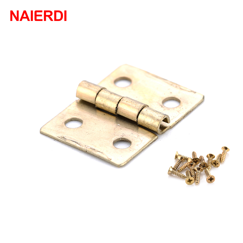 50PCS NAIERDI Antique Hinge Mi - Furniture Hardware Gold recension och pris